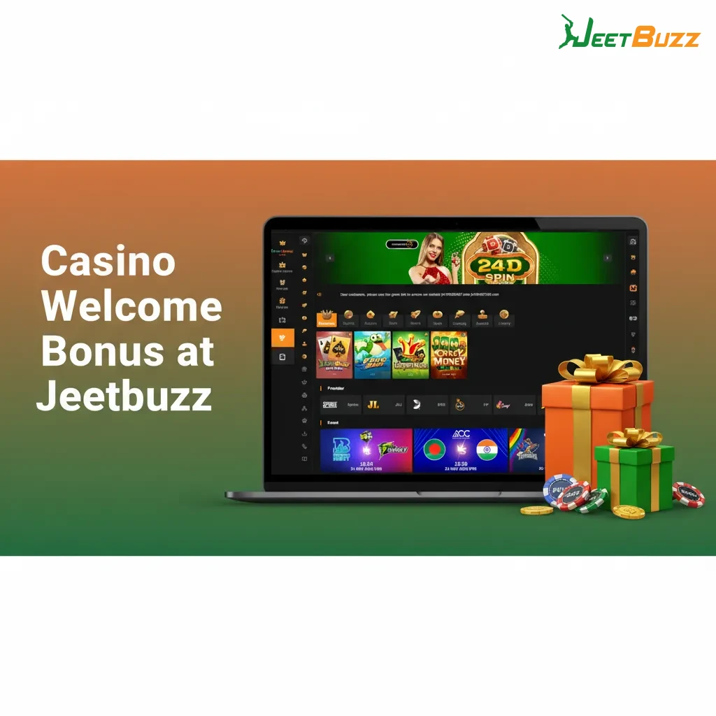 Jeetbuzz welcome bonus: 7 free spins on slots & fishing, 25% live casino cashback, 50% sports refund. New players 18+