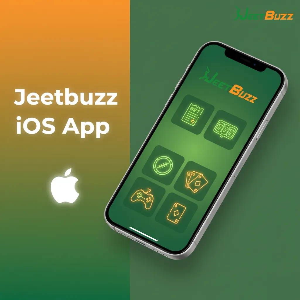 Jeetbuzz iOS app displayed on iPhone and iPad, showcasing sports, casino, payments, support, and fast cashouts.