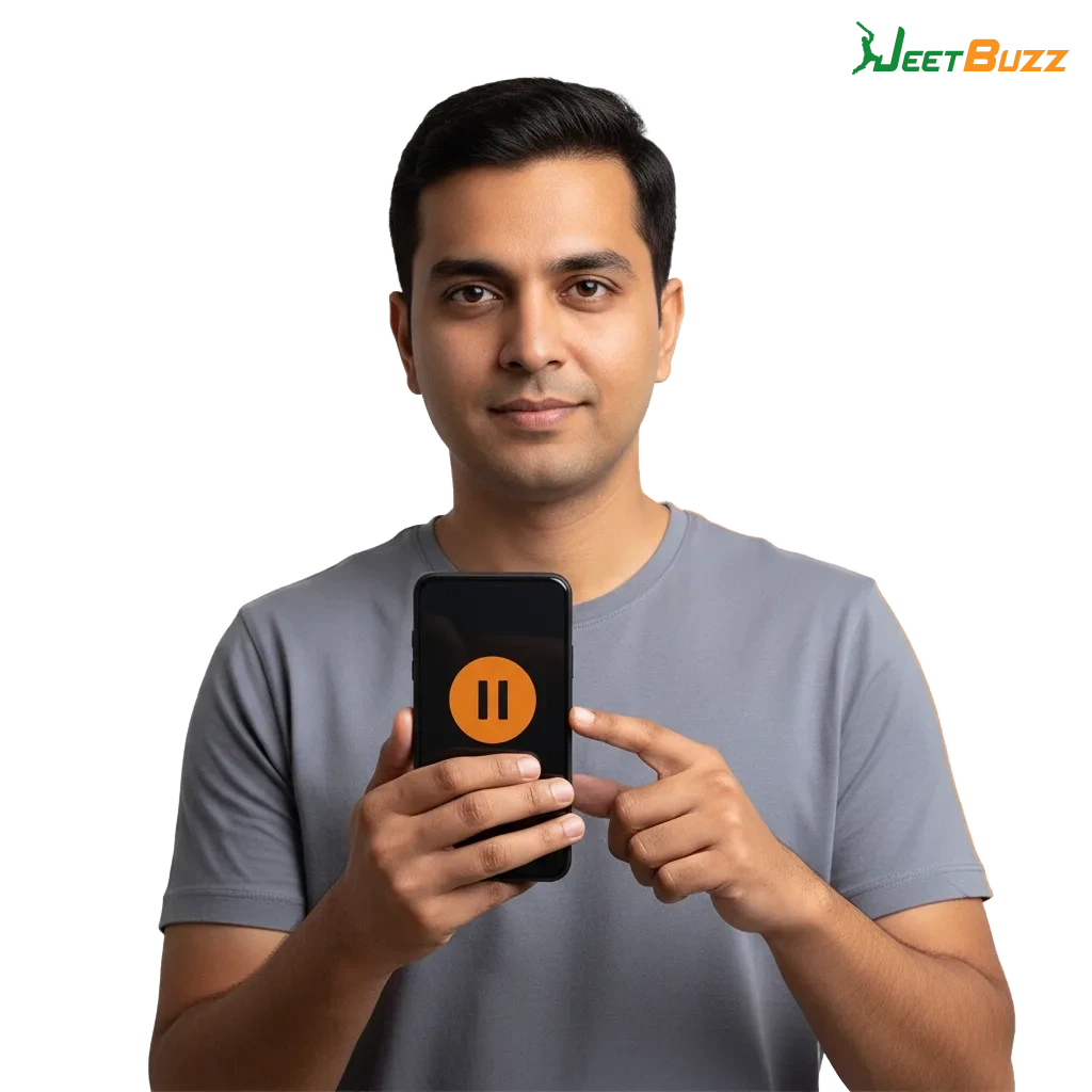 Responsible gaming graphic for Jeetbuzz: set limits, reality checks, time-outs, and help for players in Bangladesh.