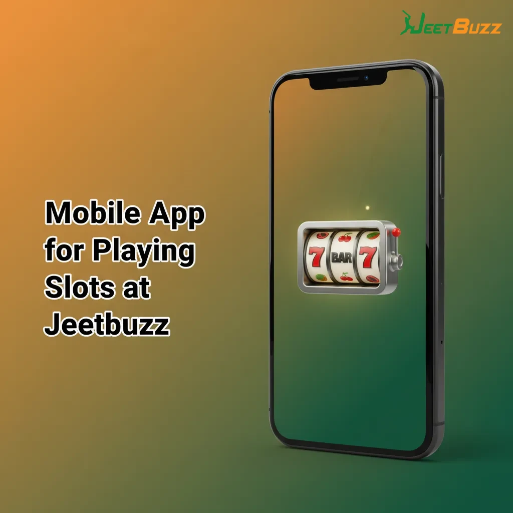 Phone displaying Jeetbuzz slots app lobby with simple interface, game filters, and prominent Spin button.