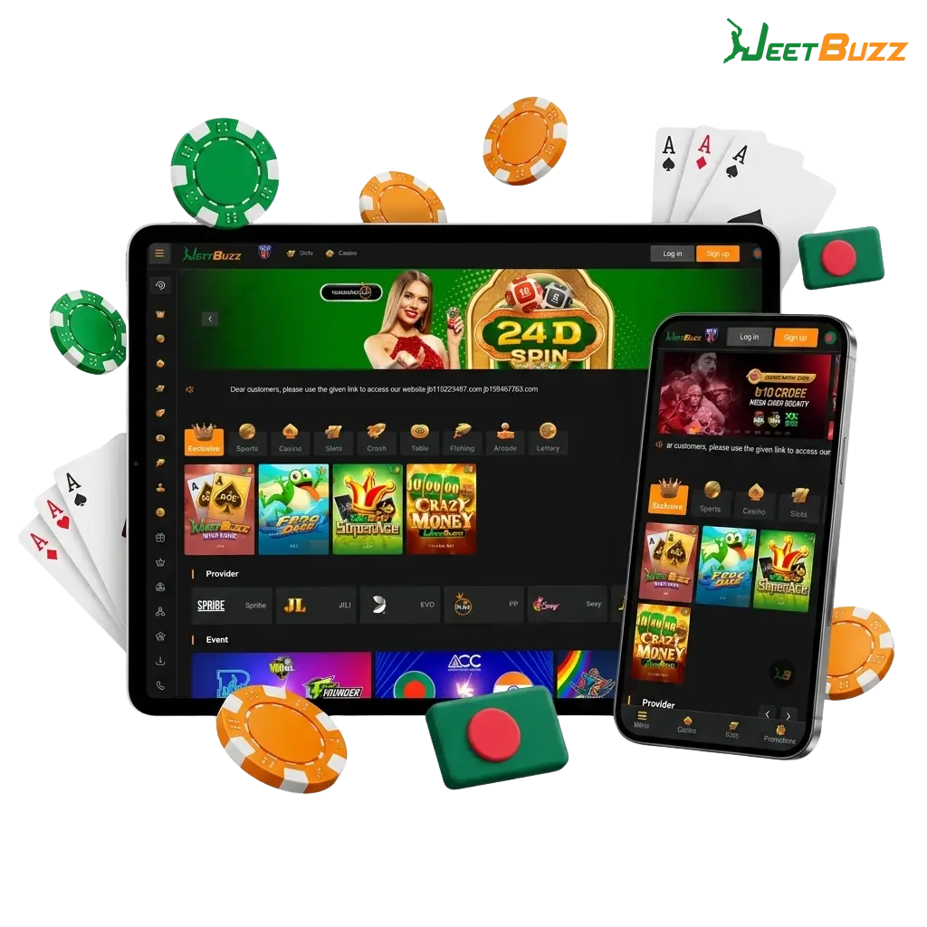 Jeetbuzz Bangladesh official betting site featuring cricket, casino games, bKash payments and welcome bonus offers